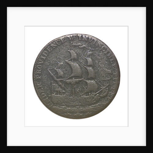A Portsmouth halfpenny commemorating John Jervis, Earl St Vincent (1735-1823) and the battle of Cape St Vincent, 1797; reverse by J. Pitt