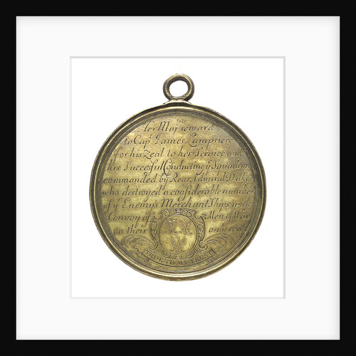 Naval Reward Medal to Captain James Lempriere; reverse by unknown