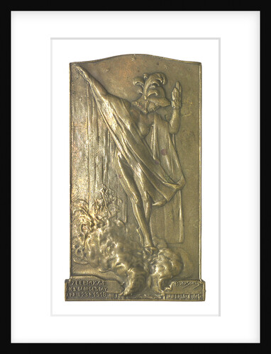 Plaque commemorating the raid on Zeebrugge, 1918; obverse by Pieter de Soete