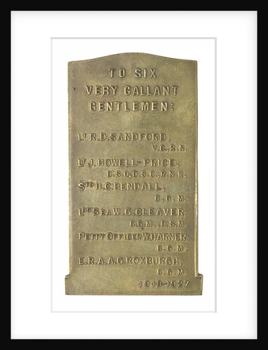 Plaque commemorating the raid on Zeebrugge, 1918; reverse by Pieter de Soete
