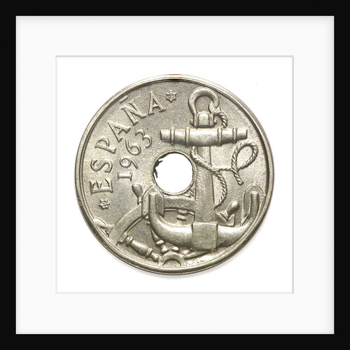 50 centimos coin; obverse by unknown