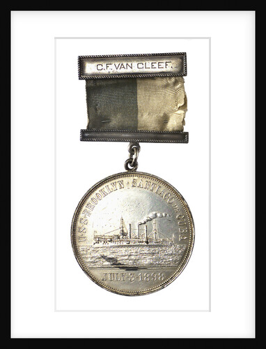 Medal commemorating the destruction of the Spanish fleet, 1898; obverse by unknown