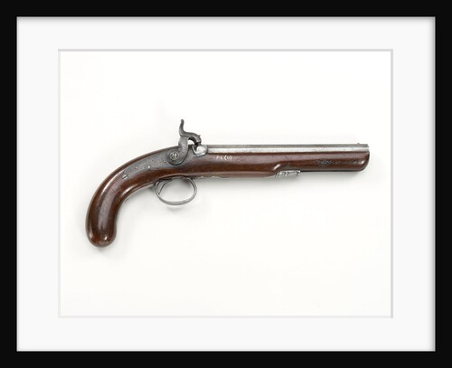 Percussion Back Action pistol by R. Weston