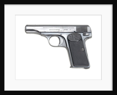 Automatic pistol owned by Admiral of the Fleet, the Viscount Jellicoe 1859-1935 by Fabrique Nationale d'Armes de Guerre SA