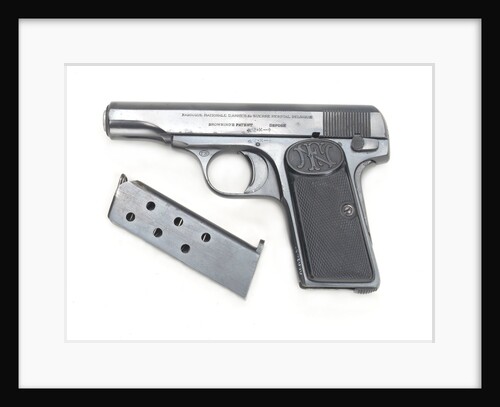 Automatic pistol owned by Admiral of the Fleet, the Viscount Jellicoe 1859-1935 by Fabrique Nationale d'Armes de Guerre SA