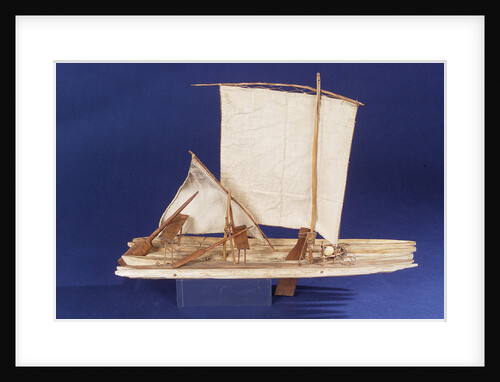 Brazilian raft or Jangada, starboard broadside by unknown
