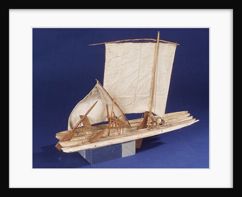 Brazilian raft or Jangada, starboard stern quarter by unknown
