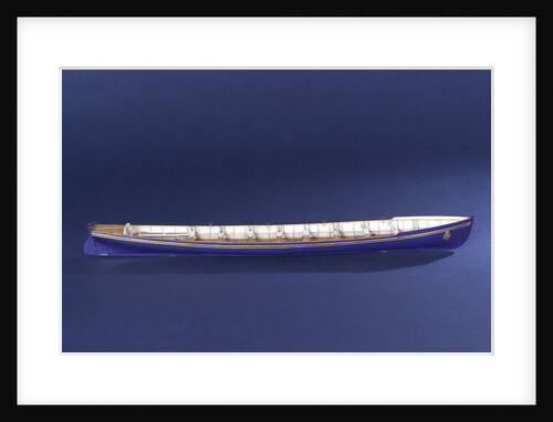 Full hull model, royal barge, starboard broadside by unknown