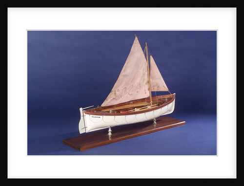 Full hull model representing 'Britannia' and 'Glasgow', starboard stern quarter by unknown