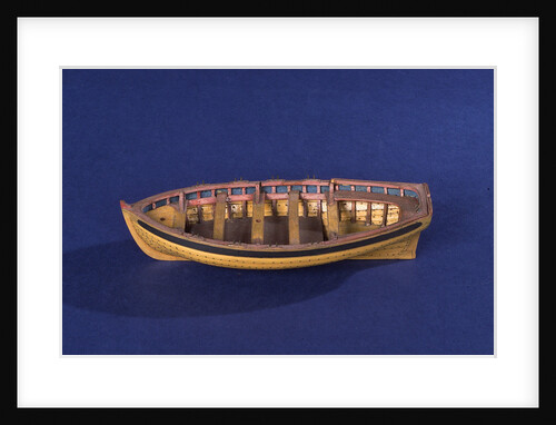 Full hull model of a ship's dinghy (circa 1795) by unknown