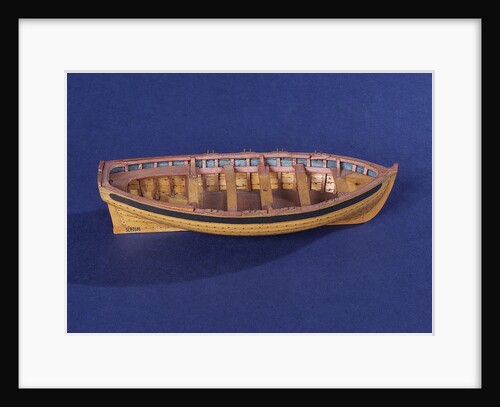 Full hull model of a ship's dinghy (circa 1795) by unknown