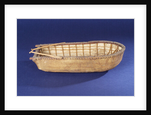 Donegal paddling curragh, starboard broadside by unknown