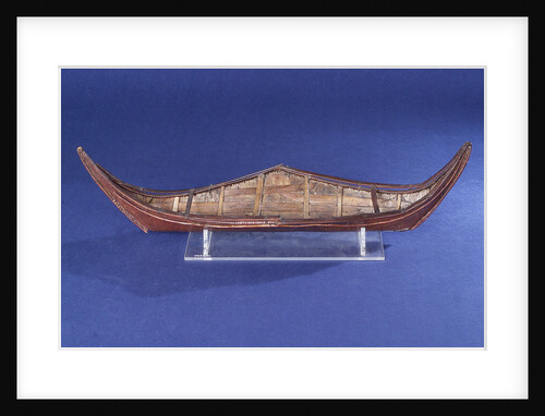 Ethnographic boat model by Nancy Shanawdithit