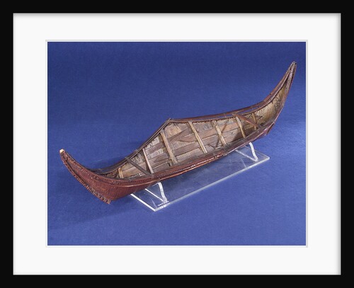 Ethnographic boat model by Nancy Shanawdithit