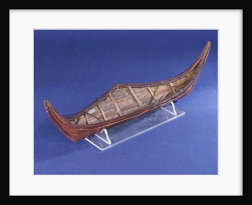 Ethnographic boat model by Nancy Shanawdithit