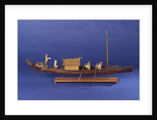 Burmese ceremonial barge, starboard broadside by unknown