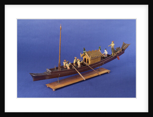 Burmese ceremonial barge, port by unknown
