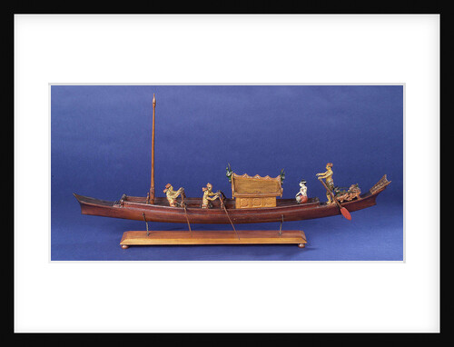 Burmese ceremonial barge, port broadside by unknown