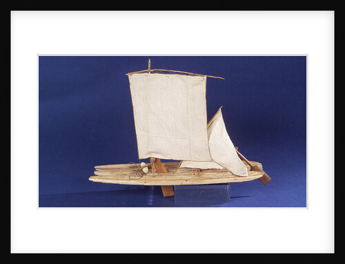 Brazilian raft or Jangada, port broadside by Unknown
