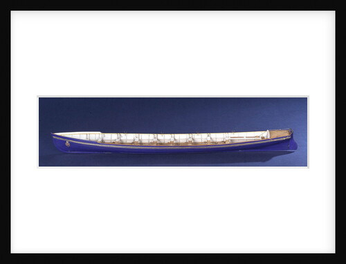 Full hull model, royal barge, port broadside by unknown