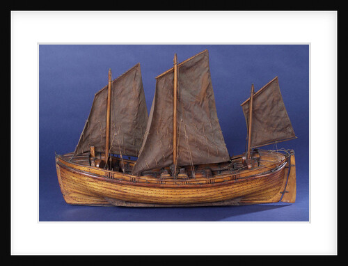 Full hull model, sailing lifeboat, port broadside by Unknown