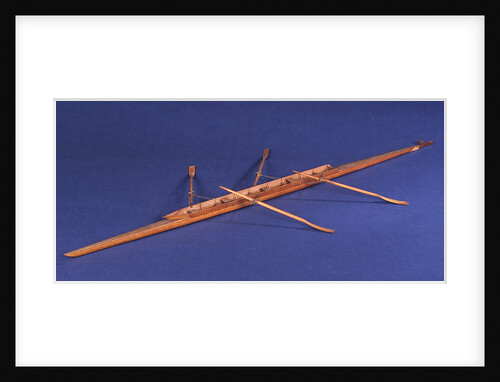 Full hull model, racing skiff, port by unknown
