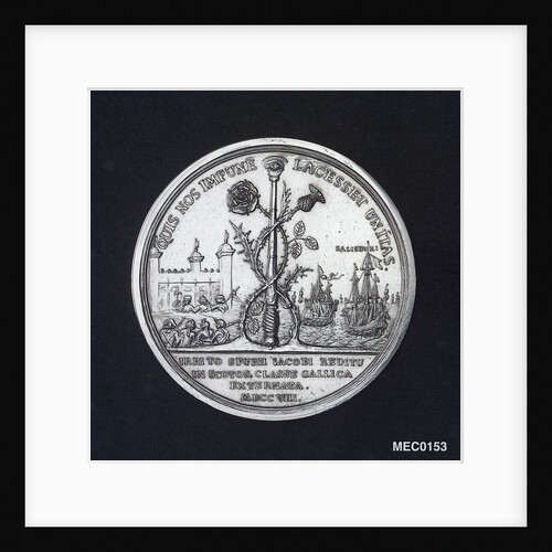 Medal commemorating the attempted invasion of Scotland, 1708 by M. Smeltzing