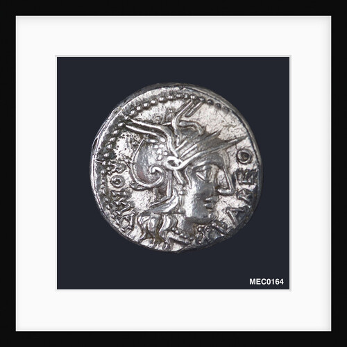 Denarius depicting head of Roma by unknown