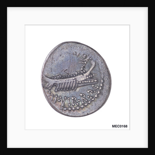 Denarius depicting galley and wreath by unknown