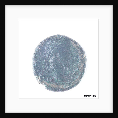 Classical coin depicting Emperor Marcus Aurelius and a Roman galley by Unknown