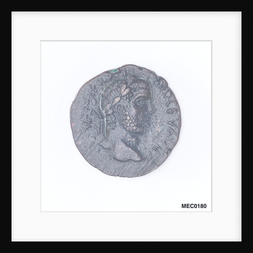 Classical coin depicting Emperor Caracalla and a galley by unknown