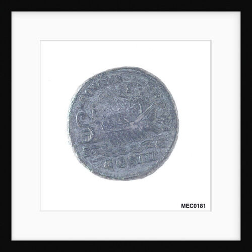 Classical coin depicting Emperor Caracalla and a galley by unknown