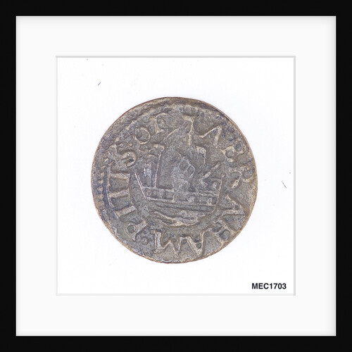Token depicting a sailing ship by unknown