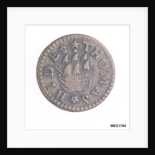Token depicting a sailing ship by unknown