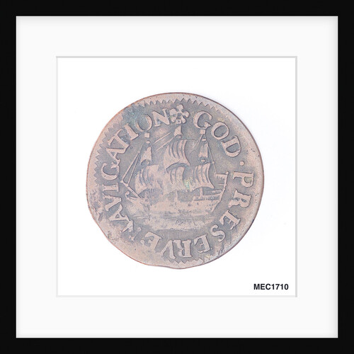 Token depicting a sailing ship by unknown