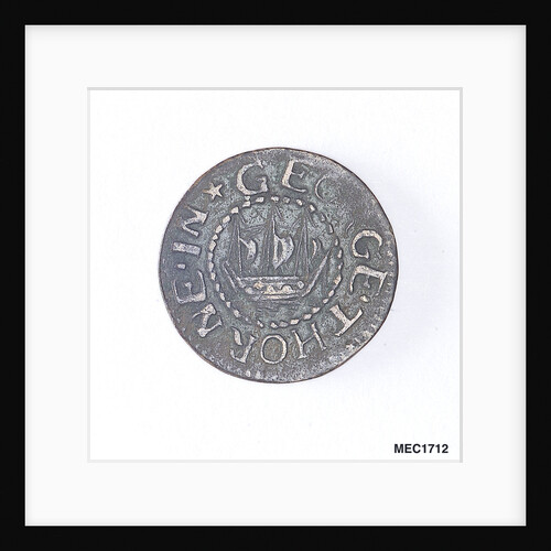 Token depicting a sailing ship by unknown