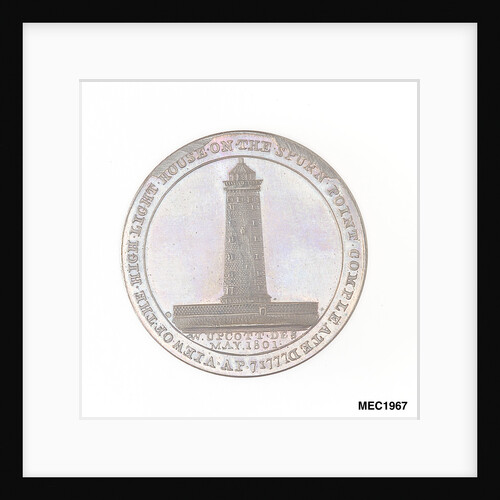 Two pence token commemorating the Eddystone lighthouse by W. Upcott