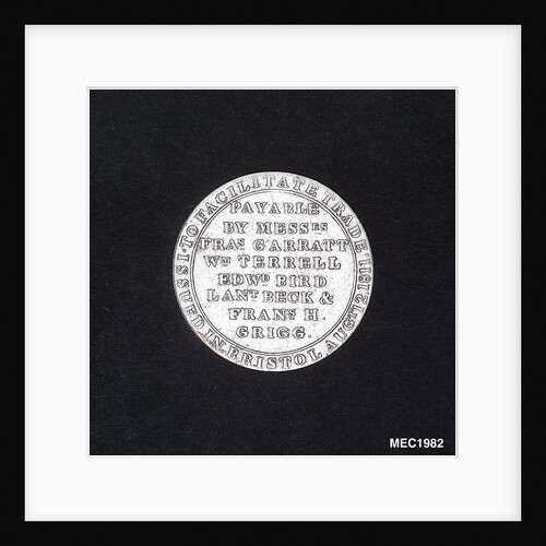Bristol silver shilling token by Unknown