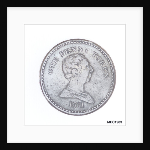 Bristol penny token by T. Halliday