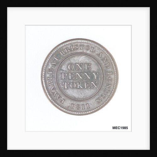 Bristol penny token by T. Halliday