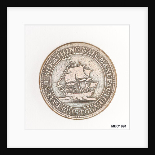 Bristol halfpenny token by T. Halliday