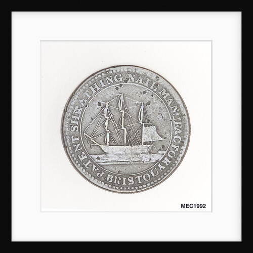 Bristol halfpenny token by T. Halliday