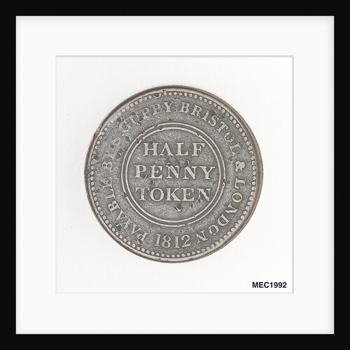 Bristol halfpenny token by T. Halliday
