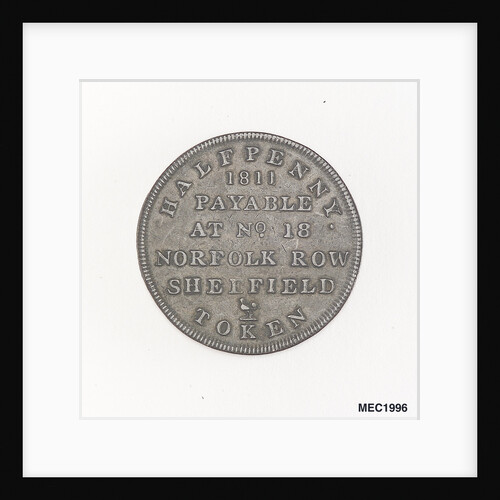Sheffield halfpenny token by unknown