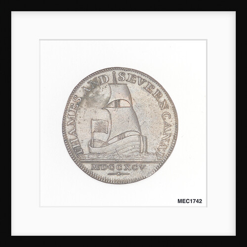 Brimscombe halfpenny token commemorating the Thames and Severn Canal by J.G. Hancock