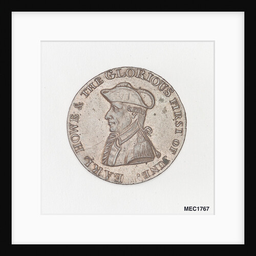 Token commemorating Admiral of the Fleet Richard Howe (1726-1799) and the Glorious First of June, 1794 by T. Wyon