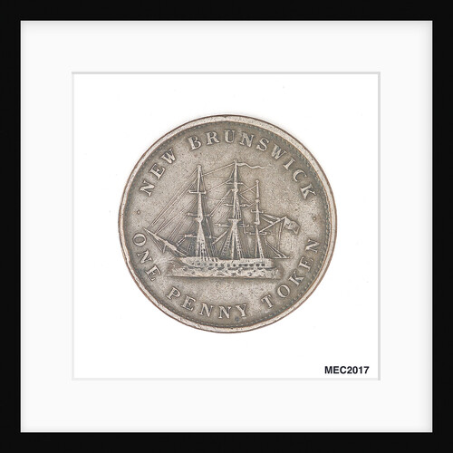 New Brunswick penny token by W. Wyon