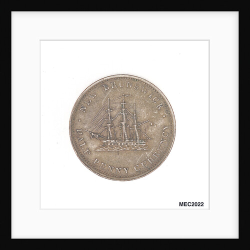 New Brunswick halfpenny token by W. Wyon