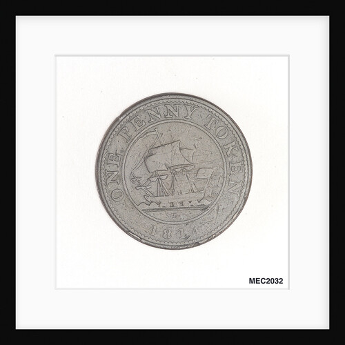 Penny token by T. Halliday