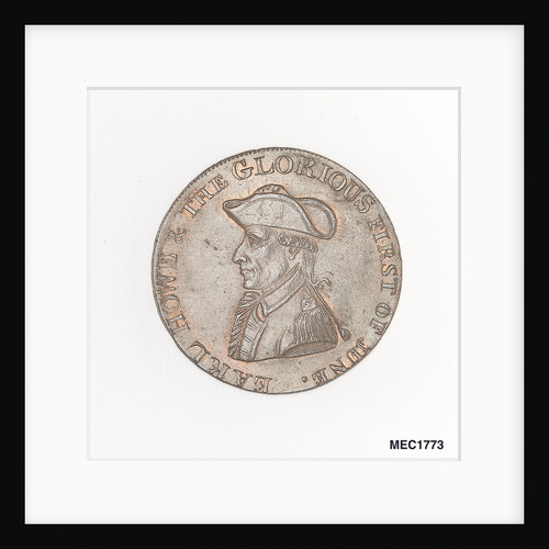 Token commemorating Admiral of the Fleet Richard Howe (1726-1799) and the Glorious First of June, 1794 by T. Wyon